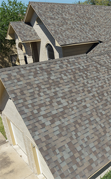 Completed shingle roof